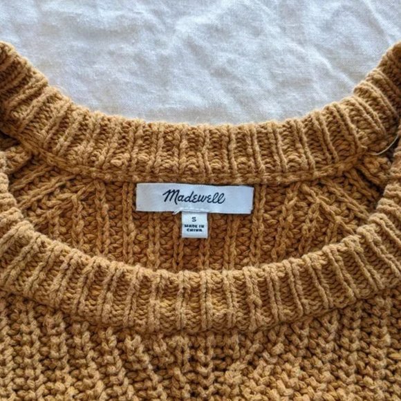 Madewell Balloon-Sleeve Pullover Sweater Egyptian Gold Small - Picture 7 of 8